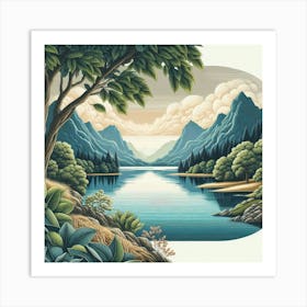 Landscape Painting 2 Art Print