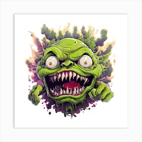 Monster Vs Zombie Art Print