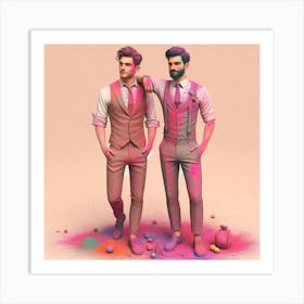 Holi 11 Art Print