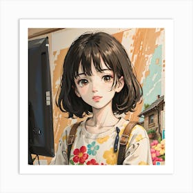 Anime Girl 7 Art Print