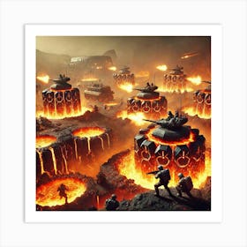 Pyro Mantle Artillery Lava Bursts Art Print