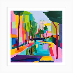 Abstract Park Collection Parc De La Vilette Paris 2 Art Print