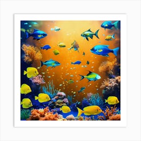 Fishes In The Ocean Art Print