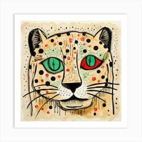 Abstract Snow Leopard 1 Art Print