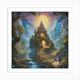 Fairytale Castle Art print paintings Art Print