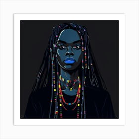 Black Girl With Dreadlocks Art Print