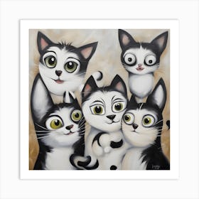 Family Of Cats 1 Art Print