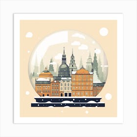 Krakow Poland 2 Snowglobe Art Print