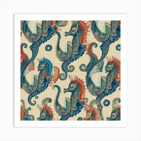 Seahorses Art Print