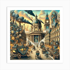 Steampunk City 1 Art Print