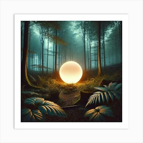 Sphere In The Forest 4 Art Print