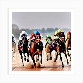 Horse Race Art Print