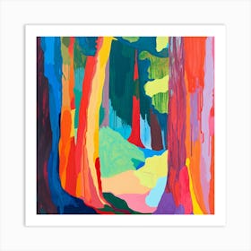 Colourful Abstract Muir Woods National Park Usa 3 Art Print