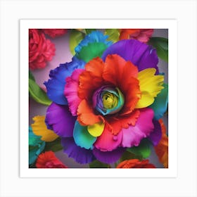 Rainbow Roses 4 Art Print