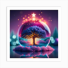 Tree In A Glass Art Print