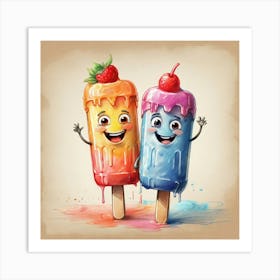 Ice Cream Pops Art Print