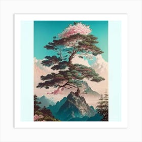 One Tree On The Top Of The Mountain Towering 2 Art Print