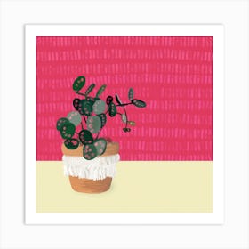 Funky Cactus 1 Square Art Print
