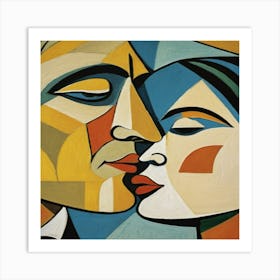 Kissing Couple Art Print