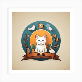 Cat And Animals Art Print