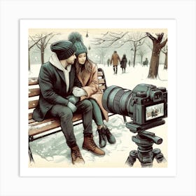 Portrait Of A Couple Art Print