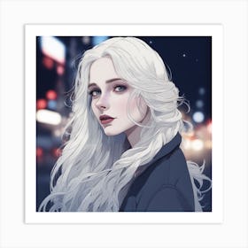 White Haired Girl 1 Art Print