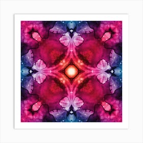 Abstract Watercolor Flower 1 Art Print