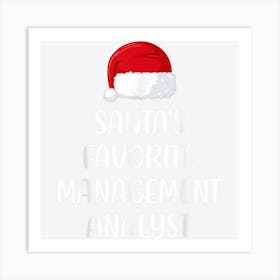 Santas Favorite Management Analyst Christmas Xmas Pajama Art Print