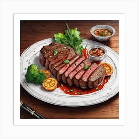 Steak On A Plate 14 Art Print