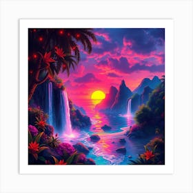 Tropical Sunset Art Print