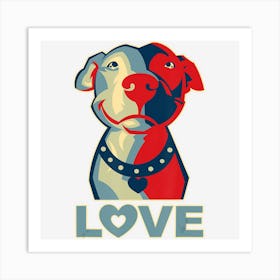 Pitbull Love Art Print