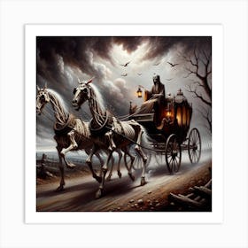 Skeleton Carriage Art Print