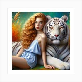 White Tiger 35 Art Print