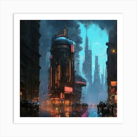 Futuristic City 3 Art Print