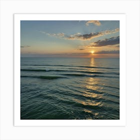 Sunrise Over The Ocean Art Print