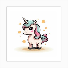 Cute Unicorn 259 Art Print