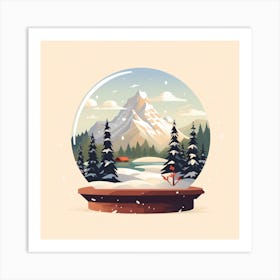 Banff Canada Snowglobe Art Print