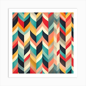 Abstract Chevron Pattern Art Print