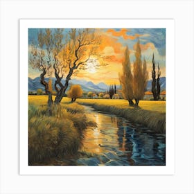 Setting Sun 1 Art Print