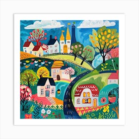 Kids Travel Illustration France 3 Art Print