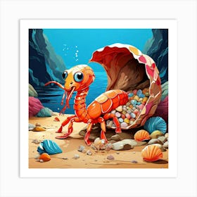 Shrimp In A Shell Art Print