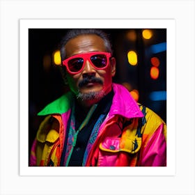 Man In A Colorful Jacket Art Print