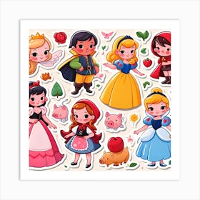 Disney Princesses stickers Art Print