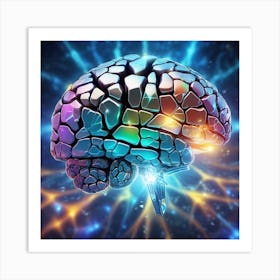 Brain In Space Art Print