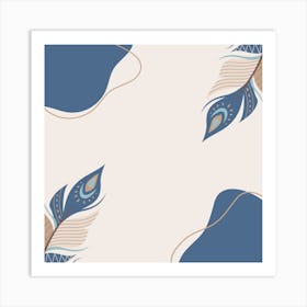 Peacock Feathers. Art Print