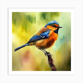 Watercolor Bird Art Print