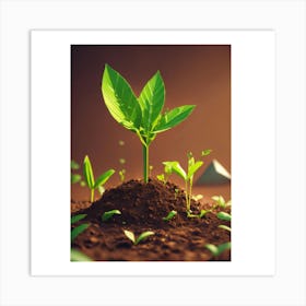 Tree Growing In The Dirt Art Print