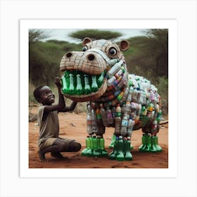 Hippo Art Print