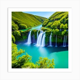 Waterfall paradise Art Print