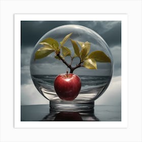 Apple In A Glass Art Print